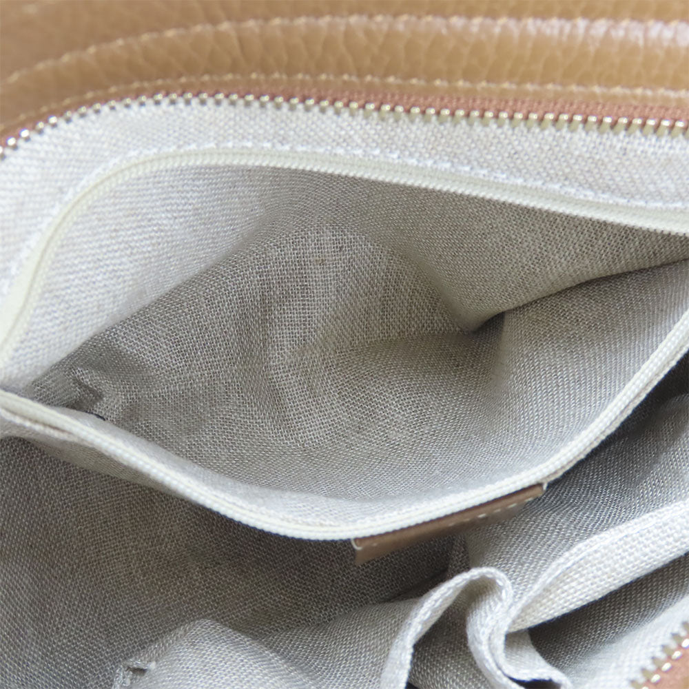 GUCCI Handbag 449241 Leather, GG canvas Brown Women Used Authentic
