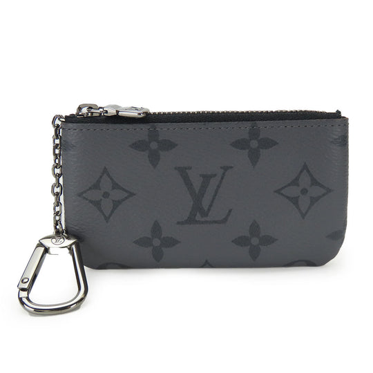 LOUIS VUITTON Coin case M80905 Monogram Eclipse gray Pochette Kle mens Used Authentic