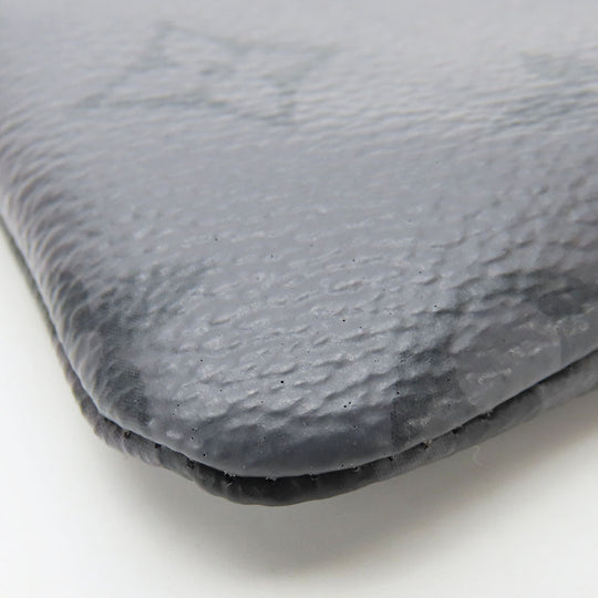 LOUIS VUITTON Coin case M80905 Monogram Eclipse gray Pochette Kle mens Used Authentic
