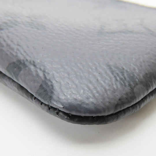 LOUIS VUITTON Coin case M80905 Monogram Eclipse gray Pochette Kle mens Used Authentic