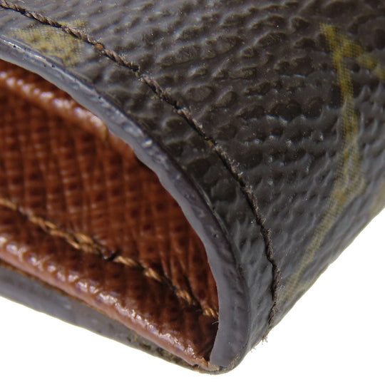 LOUIS VUITTON Tri-fold wallet M61652 Monogram Brown Porte Monnaie Billets Cartes Credit Women Used Authentic