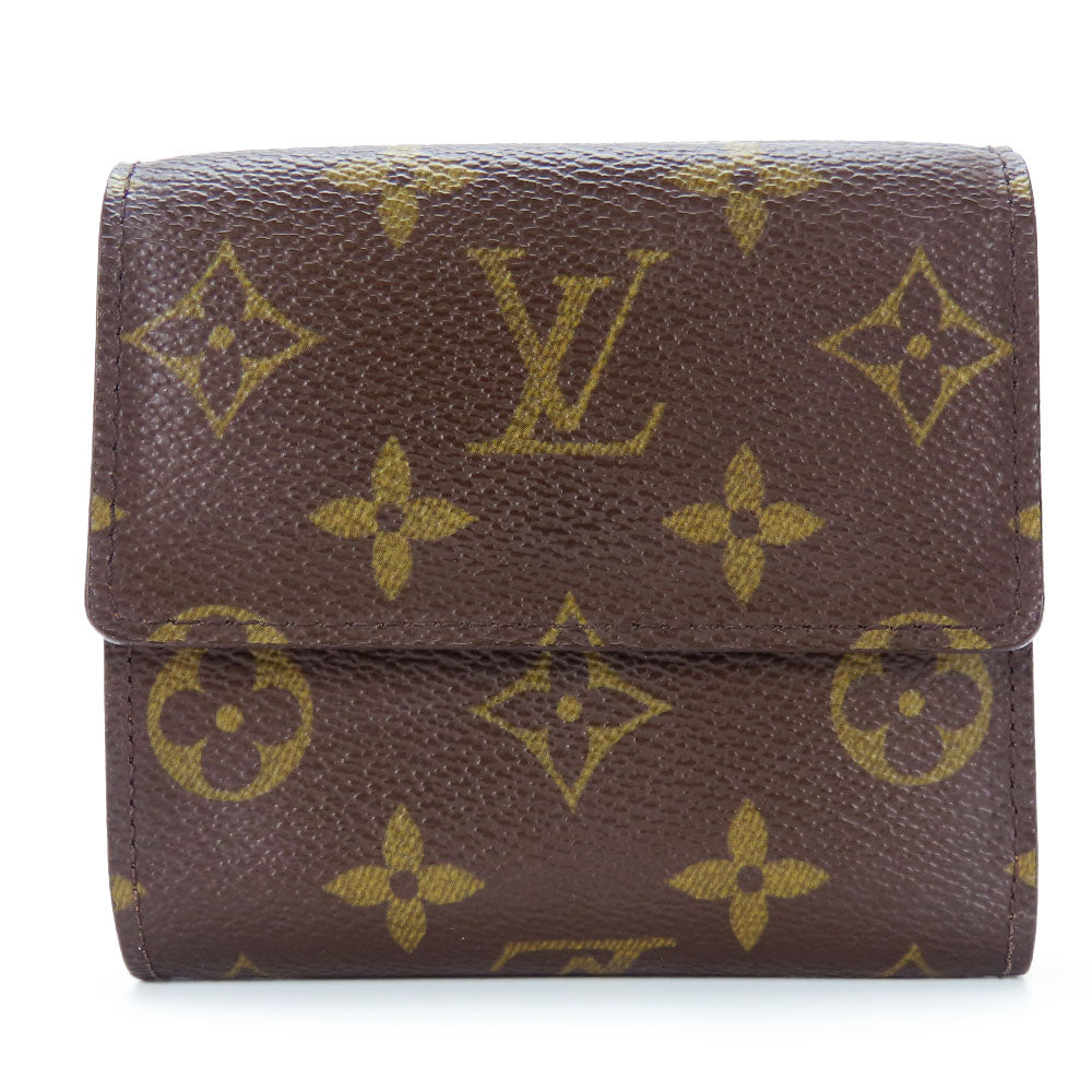 LOUIS VUITTON Tri-fold wallet M61652 Monogram Brown Porte Monnaie Billets Cartes Credit Women Used Authentic