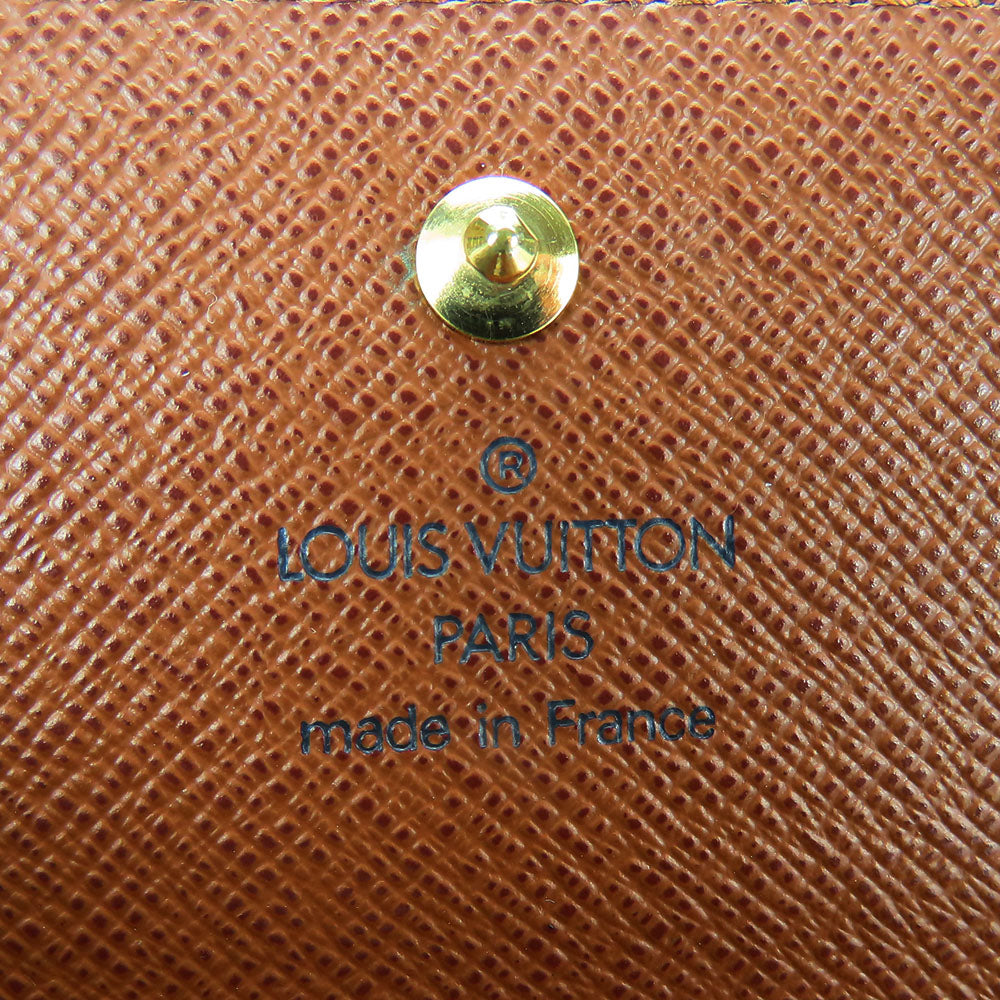 LOUIS VUITTON Tri-fold wallet M61652 Monogram Brown Porte Monnaie Billets Cartes Credit Women Used Authentic