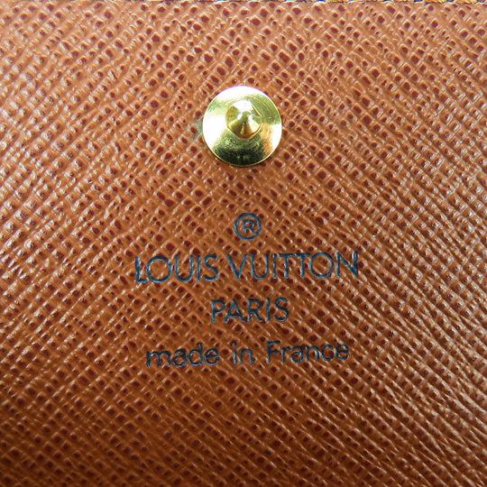 LOUIS VUITTON Tri-fold wallet M61652 Monogram Brown Porte Monnaie Billets Cartes Credit Women Used Authentic