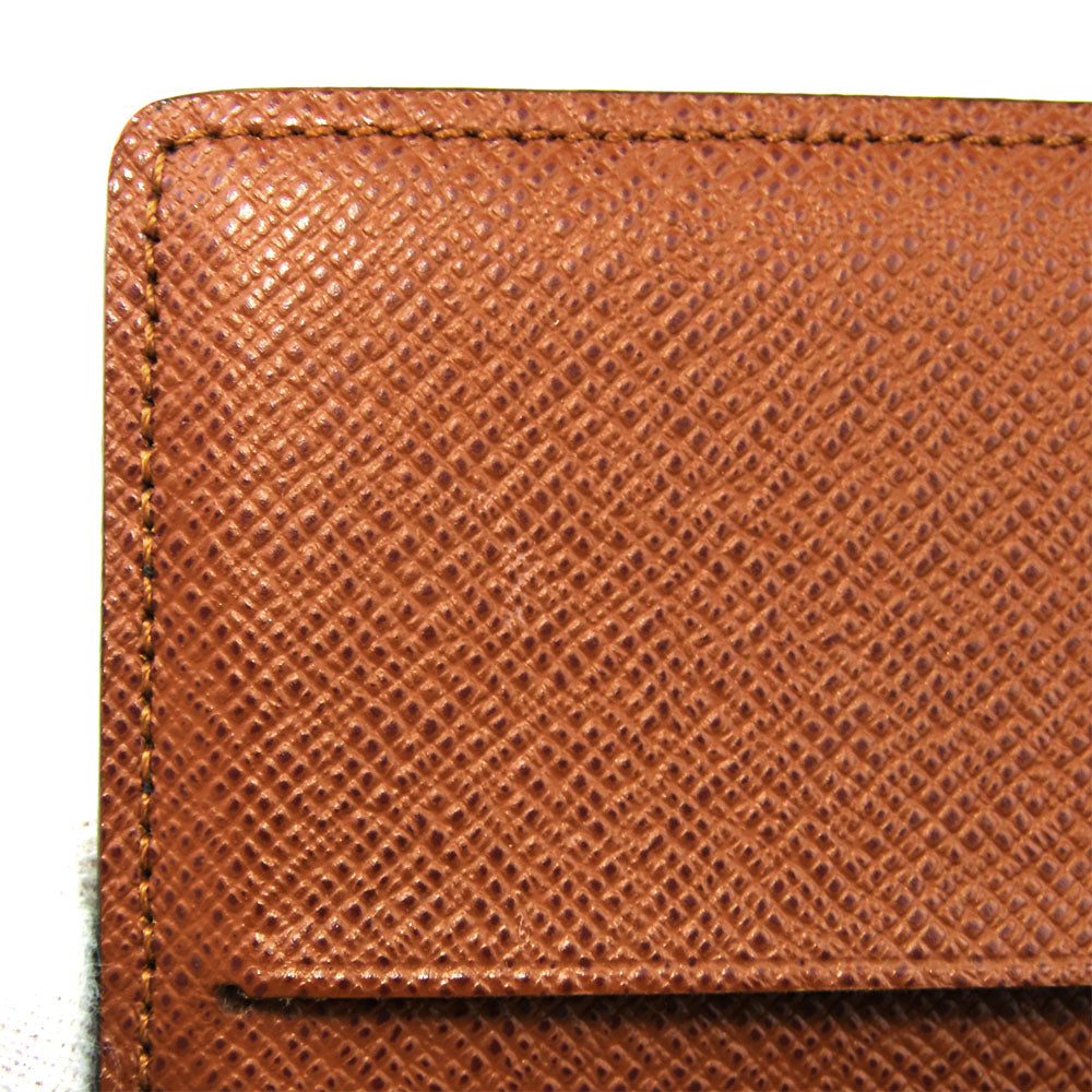 LOUIS VUITTON Tri-fold wallet M61652 Monogram Brown Porte Monnaie Billets Cartes Credit Women Used Authentic