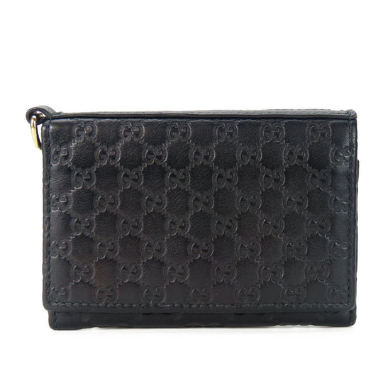 GUCCI Card Case 323401 Sima leather black unisex(Unisex) Used Authentic