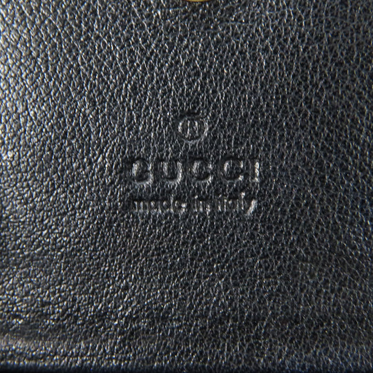 GUCCI Card Case 323401 Sima leather black unisex(Unisex) Used Authentic