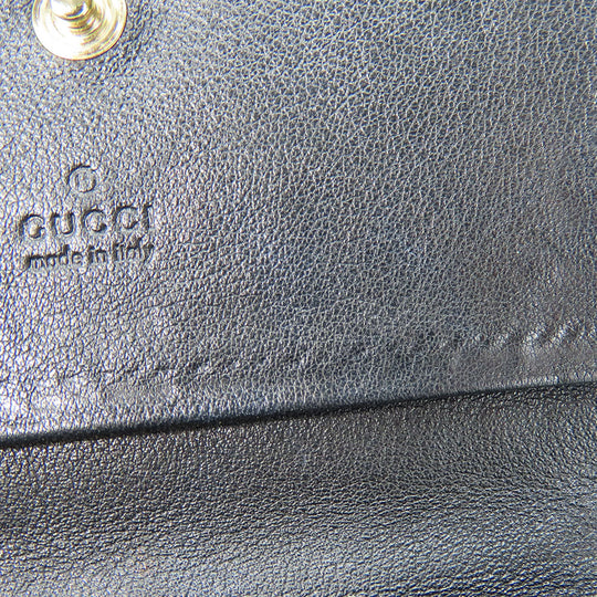 GUCCI Card Case 323401 Sima leather black unisex(Unisex) Used Authentic