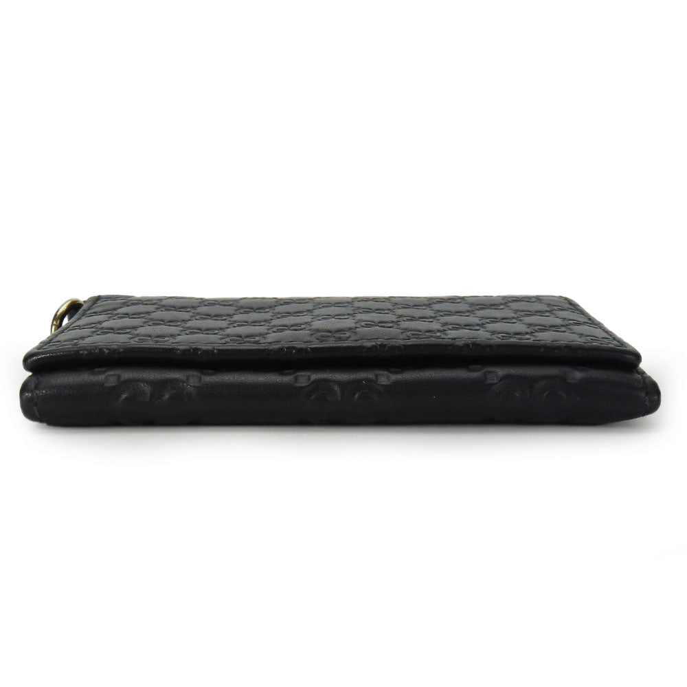 GUCCI Card Case 323401 Sima leather black unisex(Unisex) Used Authentic