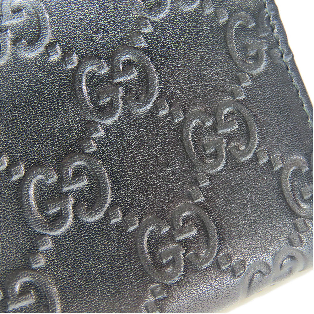GUCCI Card Case 323401 Sima leather black unisex(Unisex) Used Authentic