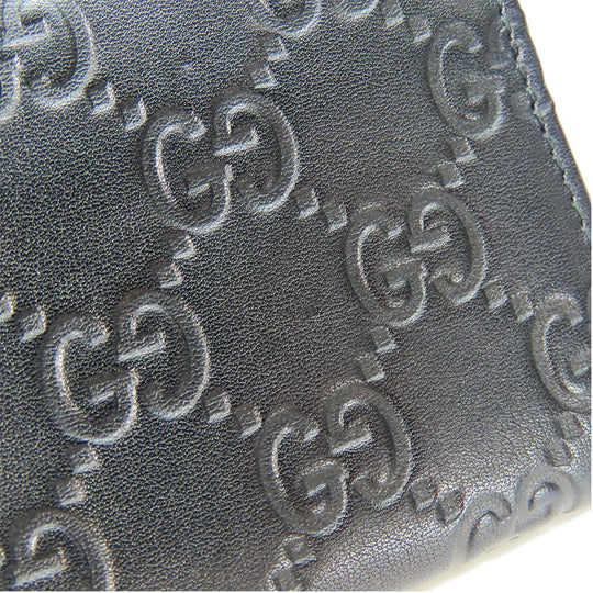 GUCCI Card Case 323401 Sima leather black unisex(Unisex) Used Authentic