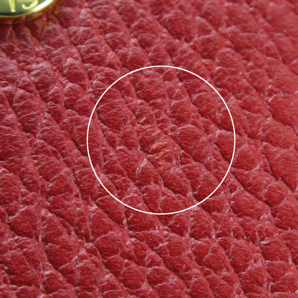 GUCCI Bifold Wallet 523193 leather Red GG Marmont Women Used Authentic