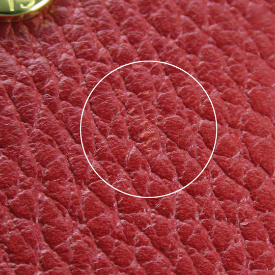 GUCCI Bifold Wallet 523193 leather Red GG Marmont Women Used Authentic