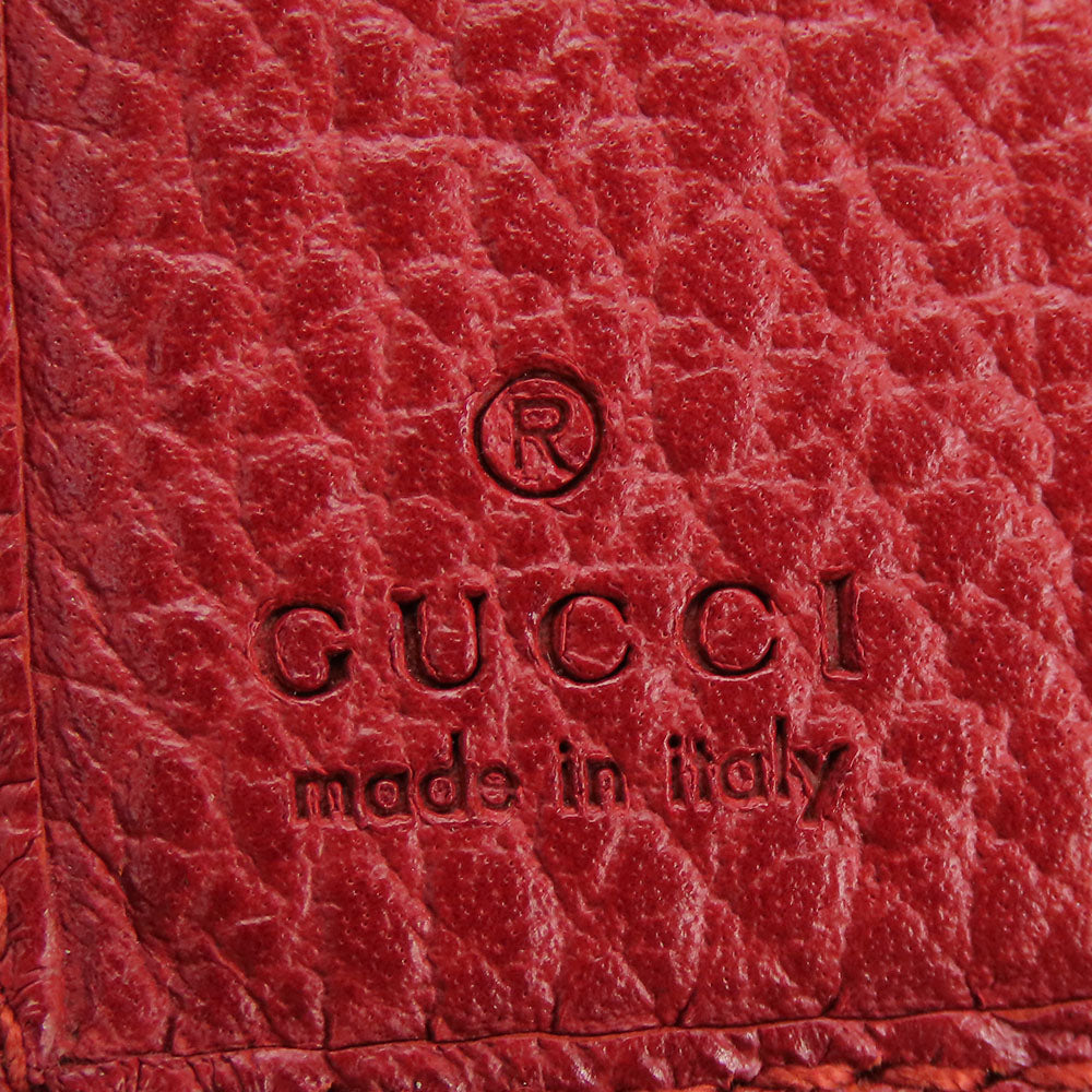 GUCCI Bifold Wallet 523193 leather Red GG Marmont Women Used Authentic