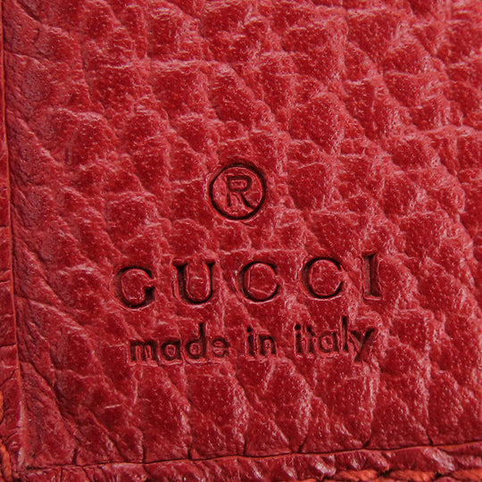 GUCCI Bifold Wallet 523193 leather Red GG Marmont Women Used Authentic