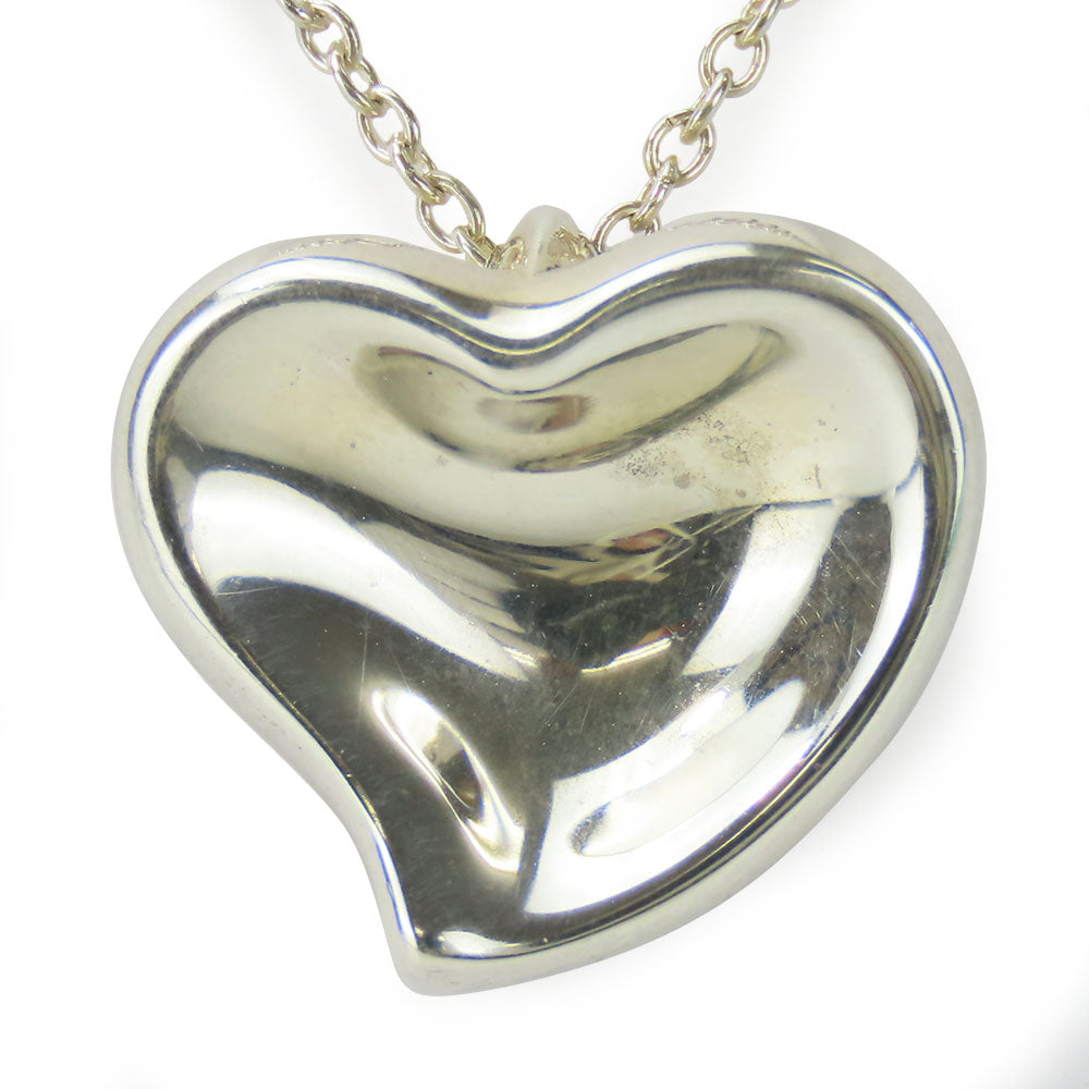 TIFFANY&Co. Necklace Silver925 Silver Curved heart Women Used Authentic