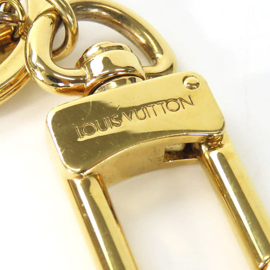 LOUIS VUITTON key ring M65216 metal gold LV Facet Women Used Authentic