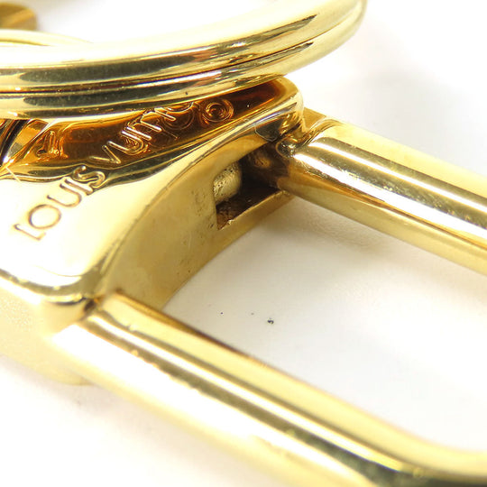LOUIS VUITTON key ring M65216 metal gold LV Facet Women Used Authentic