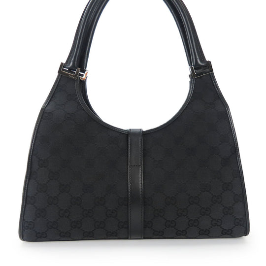GUCCI Handbag 01719 GG canvas black Women Used Authentic