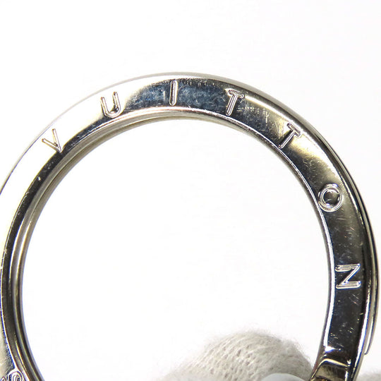 LOUIS VUITTON key ring M00477 Taiga, Metal gray Portocre LV Circle mens Used Authentic