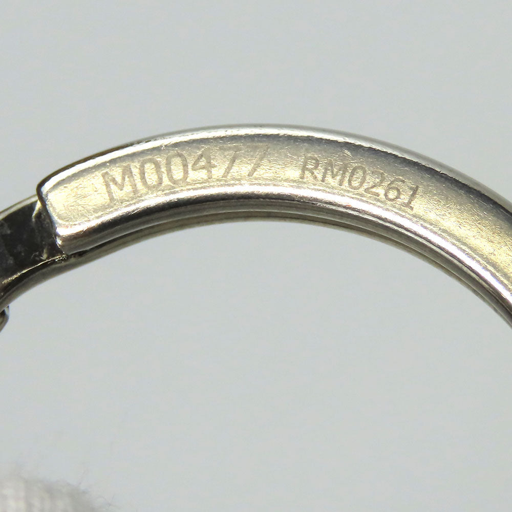 LOUIS VUITTON key ring M00477 Taiga, Metal gray Portocre LV Circle mens Used Authentic