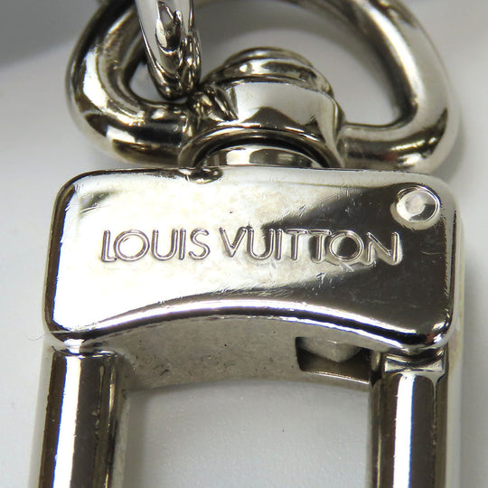 LOUIS VUITTON key ring M00477 Taiga, Metal gray Portocre LV Circle mens Used Authentic