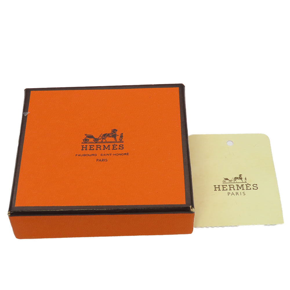 HERMES Bag charm leather Orange pumpkin