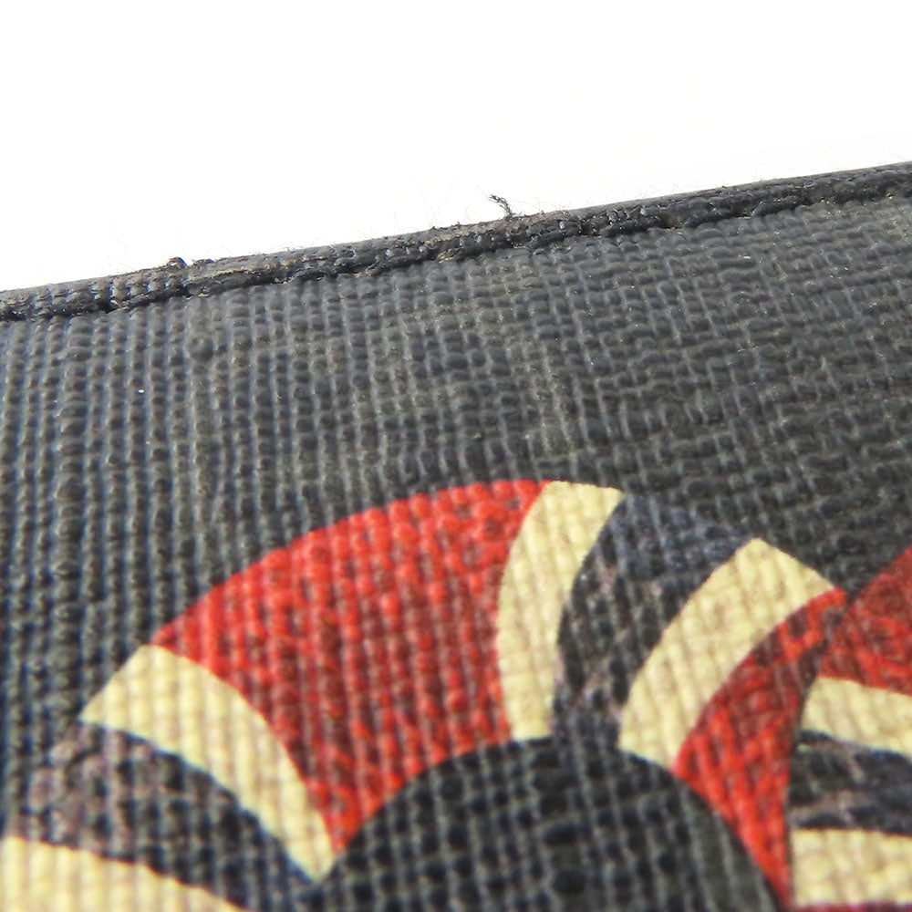 GUCCI Long Wallet Purse 451273 GG Supreme Canvas Black type Zip Around mens Used Authentic