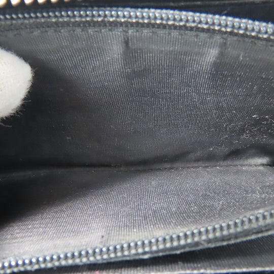 GUCCI Long Wallet Purse 451273 GG Supreme Canvas Black type Zip Around mens Used Authentic