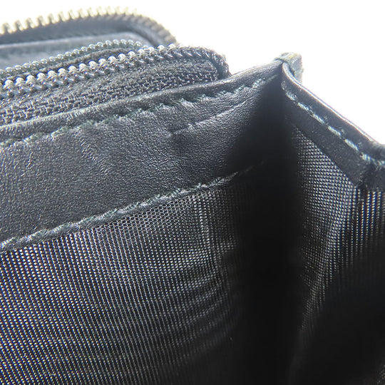 GUCCI Long Wallet Purse 451273 GG Supreme Canvas Black type Zip Around mens Used Authentic