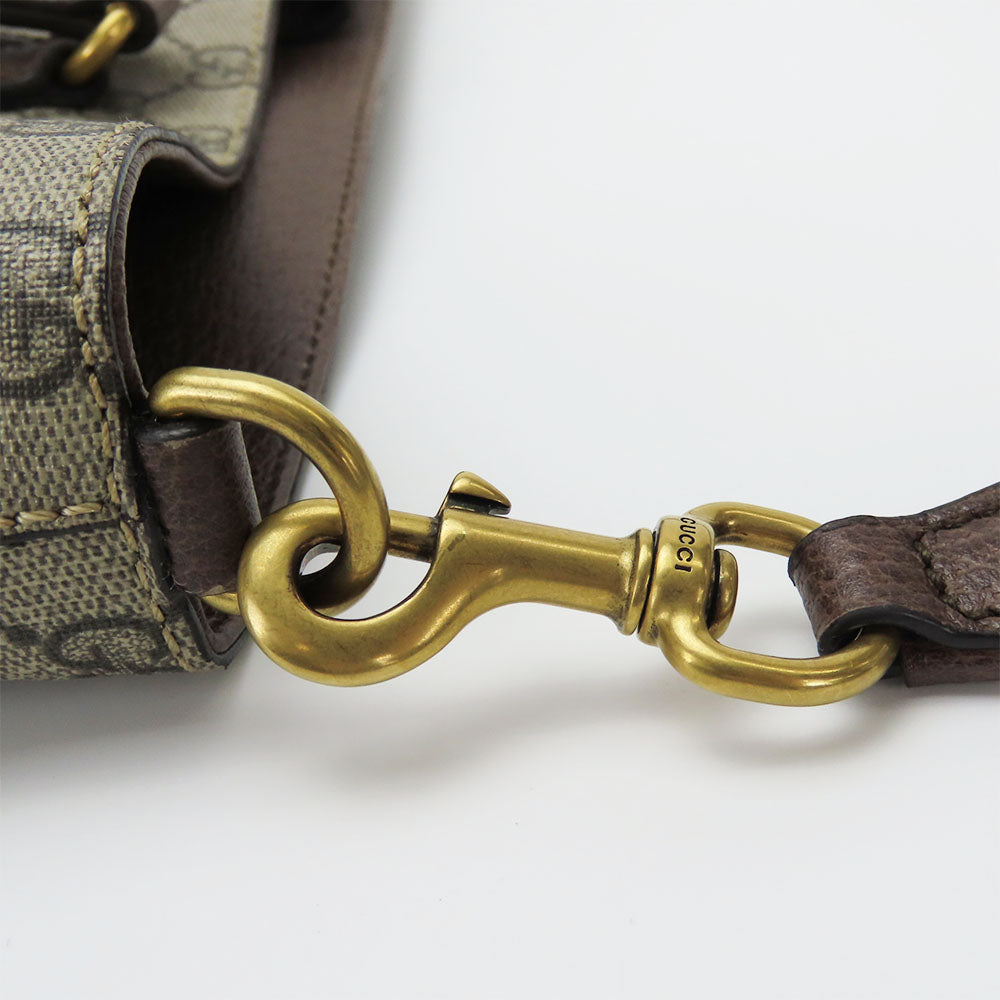 GUCCI Handbag 474085 GG Supreme canvas, leather beige Sherry line Courier unisex(Unisex) Used Authentic