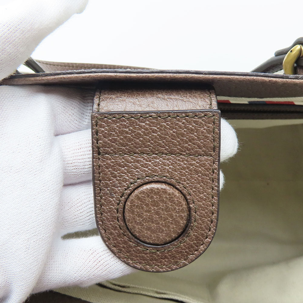 GUCCI Handbag 474085 GG Supreme canvas, leather beige Sherry line Courier unisex(Unisex) Used Authentic