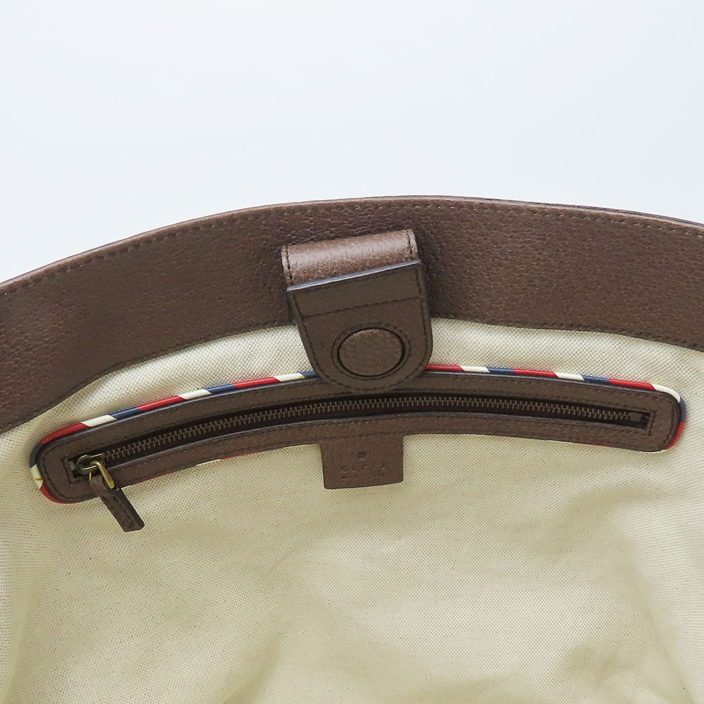 GUCCI Handbag 474085 GG Supreme canvas, leather beige Sherry line Courier unisex(Unisex) Used Authentic