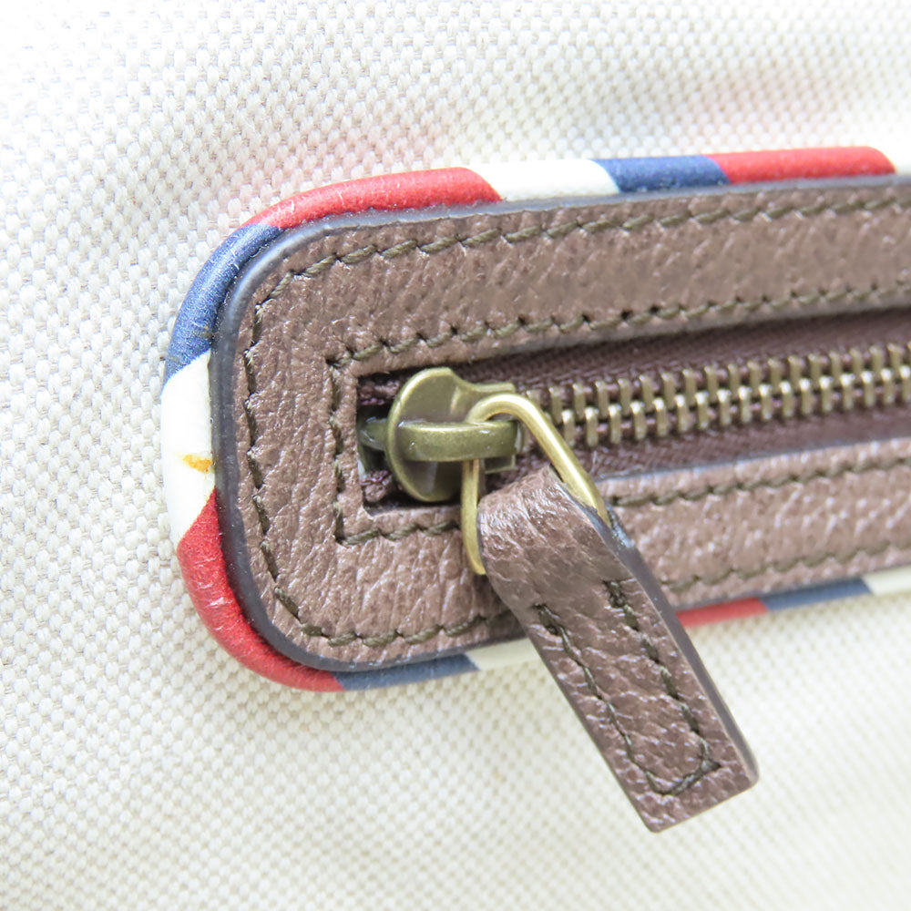 GUCCI Handbag 474085 GG Supreme canvas, leather beige Sherry line Courier unisex(Unisex) Used Authentic