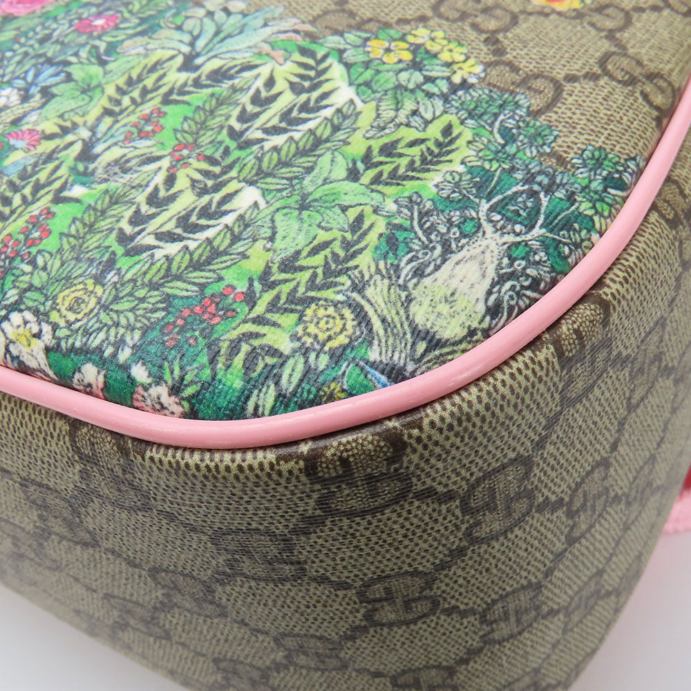 GUCCI Backpack 433578 GG Supreme Canvas beige Yuko Higuchi Women Used Authentic