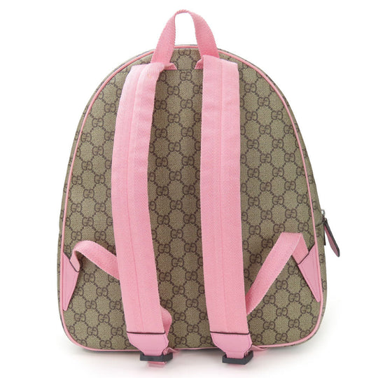 GUCCI Backpack 433578 GG Supreme Canvas beige Yuko Higuchi Women Used Authentic