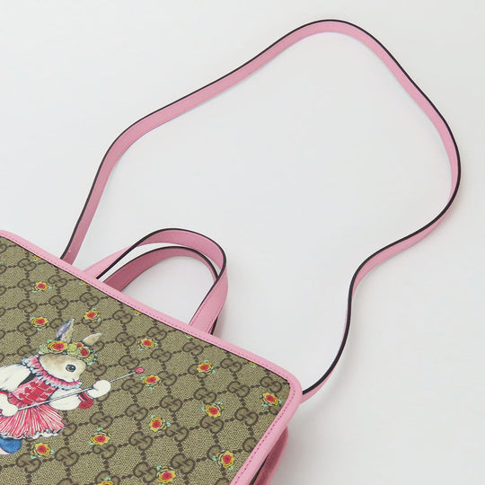 GUCCI Handbag 630542 GG Supreme canvas, leather beige Higuchi Yuko collaboration Women Used Authentic