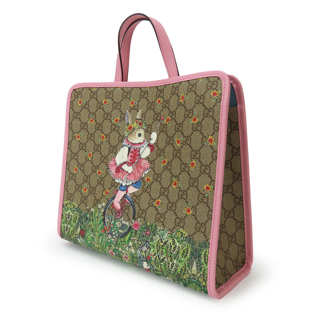 GUCCI Handbag 630542 GG Supreme canvas, leather beige Higuchi Yuko collaboration Women Used Authentic