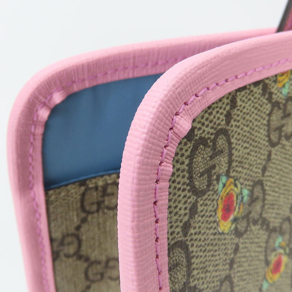 GUCCI Handbag 630542 GG Supreme canvas, leather beige Higuchi Yuko collaboration Women Used Authentic