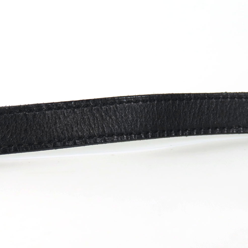 HERMES bracelet Leather, Metal black Kelly Women Used Authentic