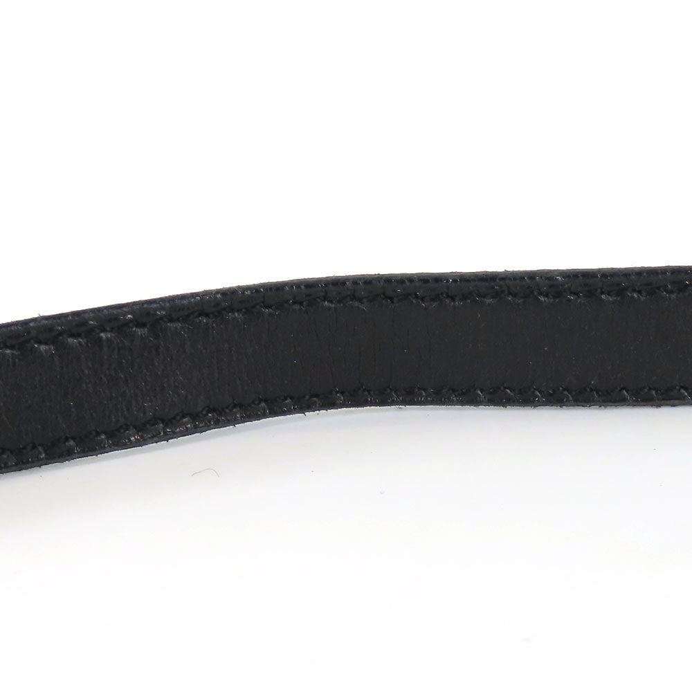 HERMES bracelet Leather, Metal black Kelly Women Used Authentic