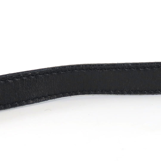HERMES bracelet Leather, Metal black Kelly Women Used Authentic