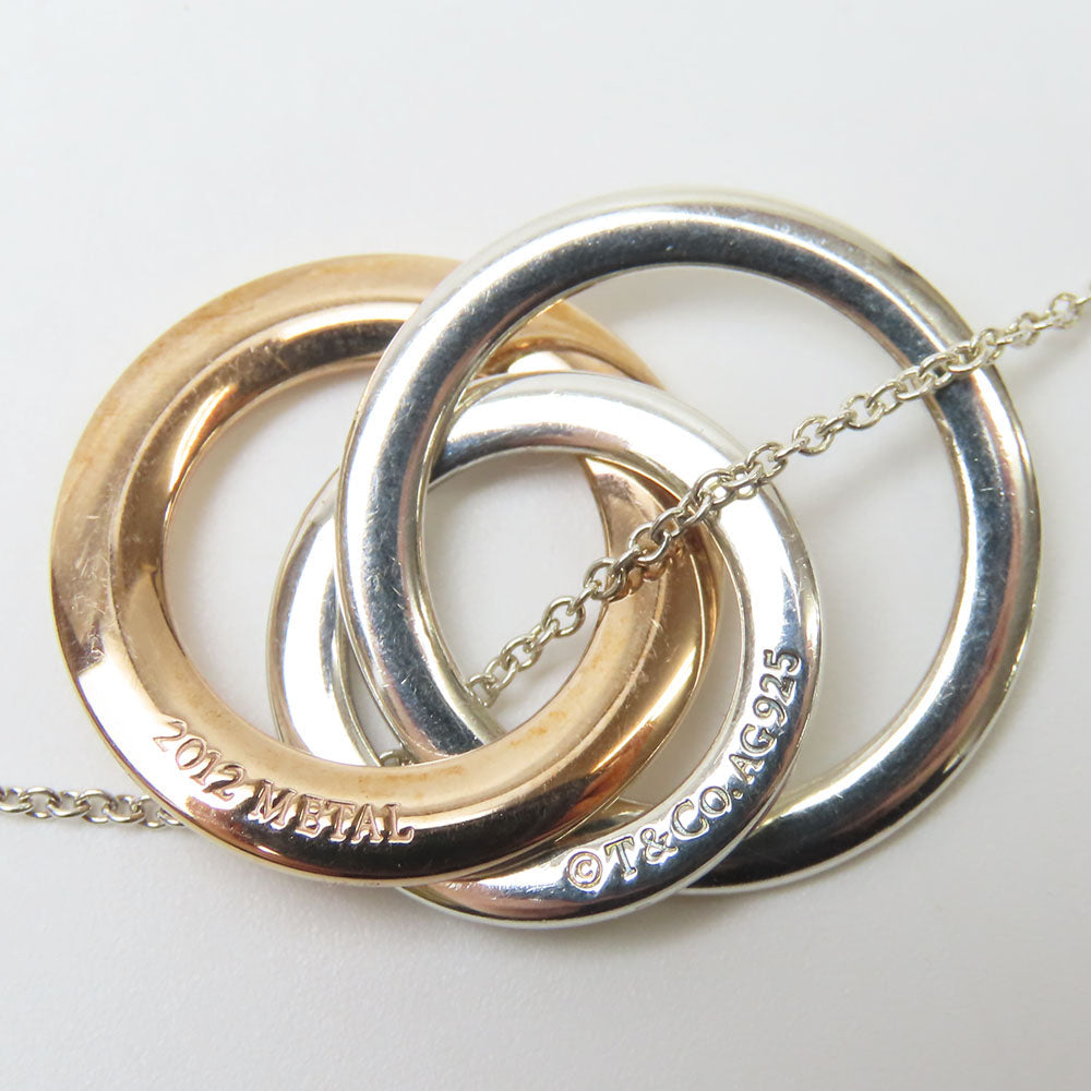 TIFFANY&Co. Necklace Silver925 Silver 1837 triple interlocking