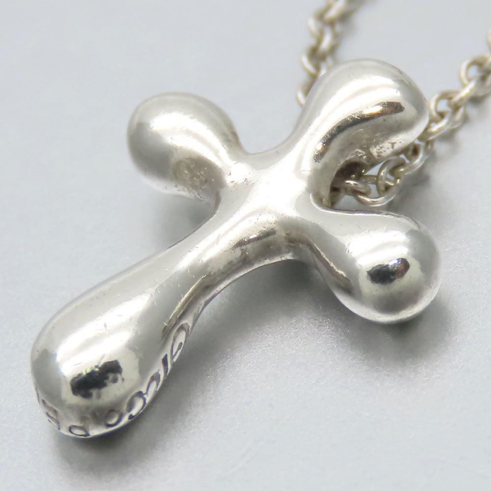 TIFFANY&Co. Necklace Silver925 Silver Small cross Women Used Authentic