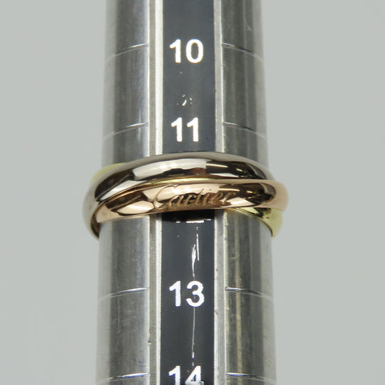 CARTIER Ring K18 Yellow Gold, K18 Pink Gold, K18WG Three color Trinity Women Used Authentic