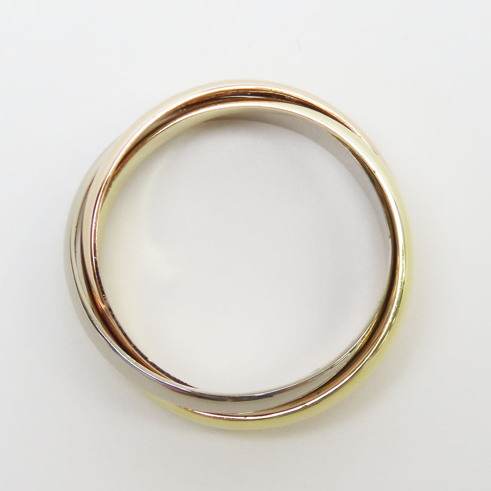 CARTIER Ring K18 Yellow Gold, K18 Pink Gold, K18WG Three color Trinity Women Used Authentic