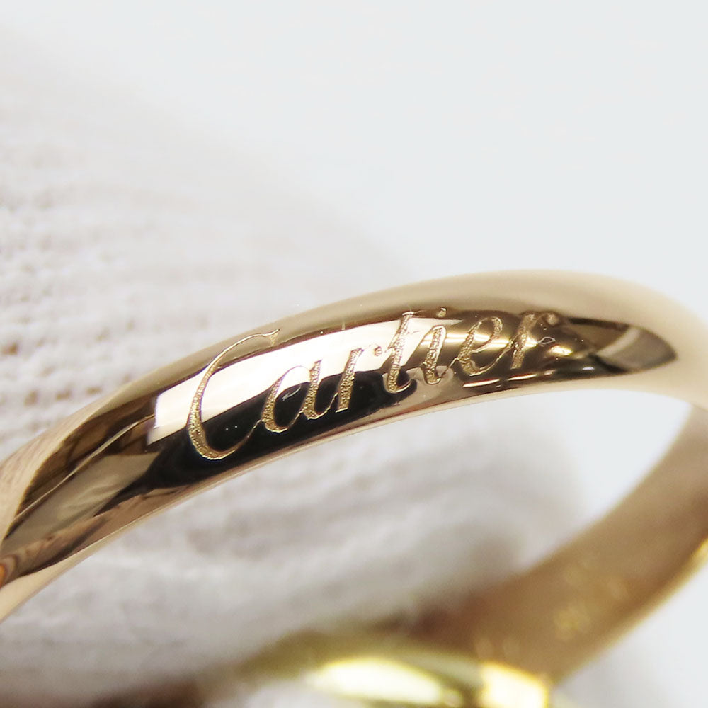 CARTIER Ring K18 Yellow Gold, K18 Pink Gold, K18WG Three color Trinity Women Used Authentic
