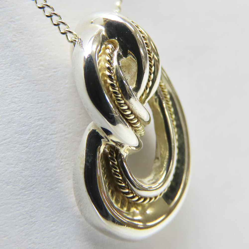 TIFFANY&Co. Necklace Silver925, K18 Yellow Gold Silver twisted knot rope Women Used Authentic