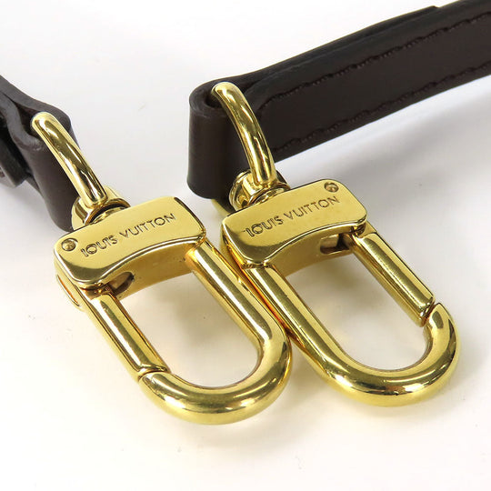 LOUIS VUITTON Shoulder strap leather Ebene Women Used Authentic