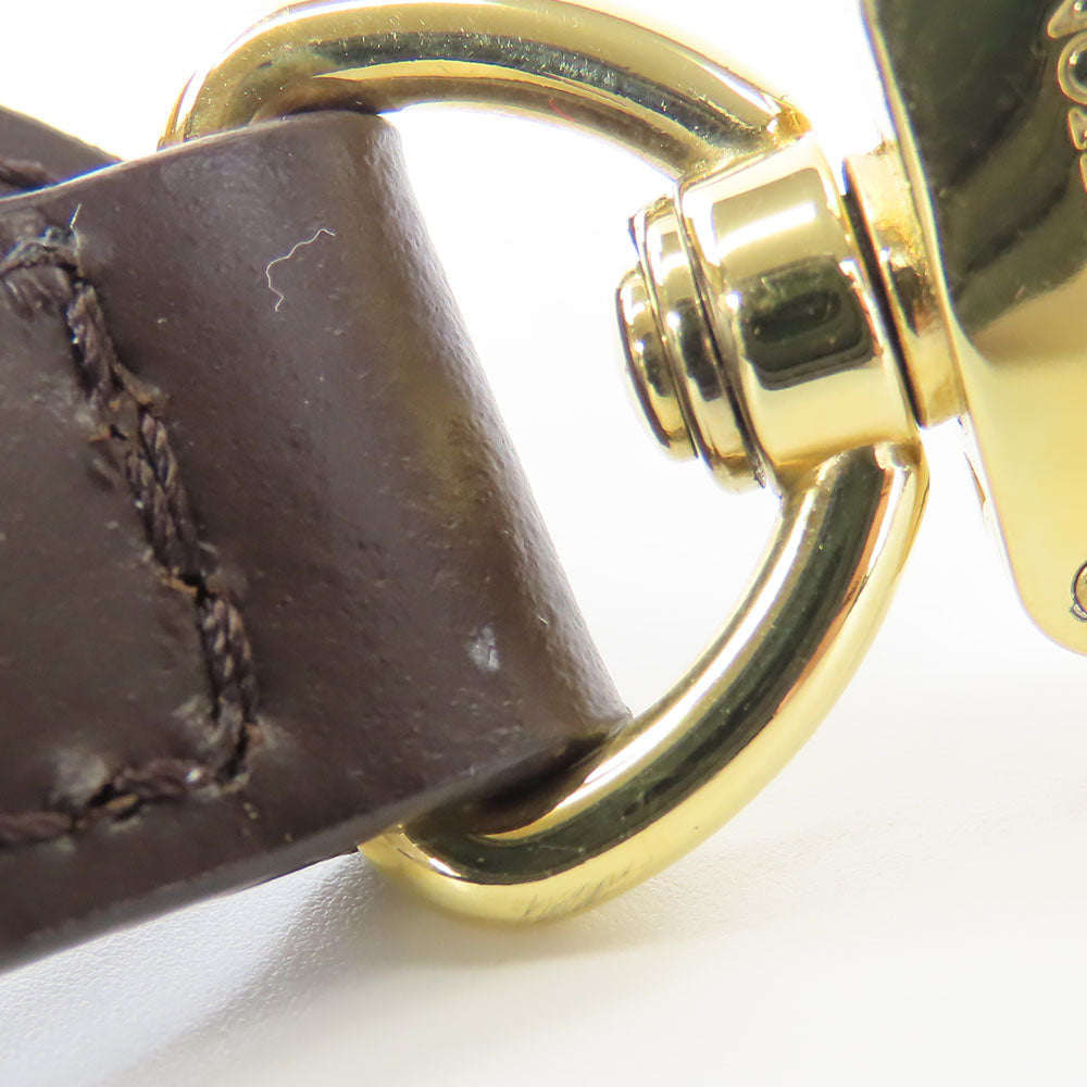 LOUIS VUITTON Shoulder strap leather Ebene Women Used Authentic